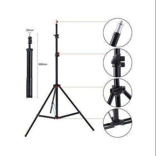 Softbox Photography Kit with 5 in 1 E27 Bulb Holder and Lamp Socket for Video and Photo Studio - Black 50x70 cm - 2