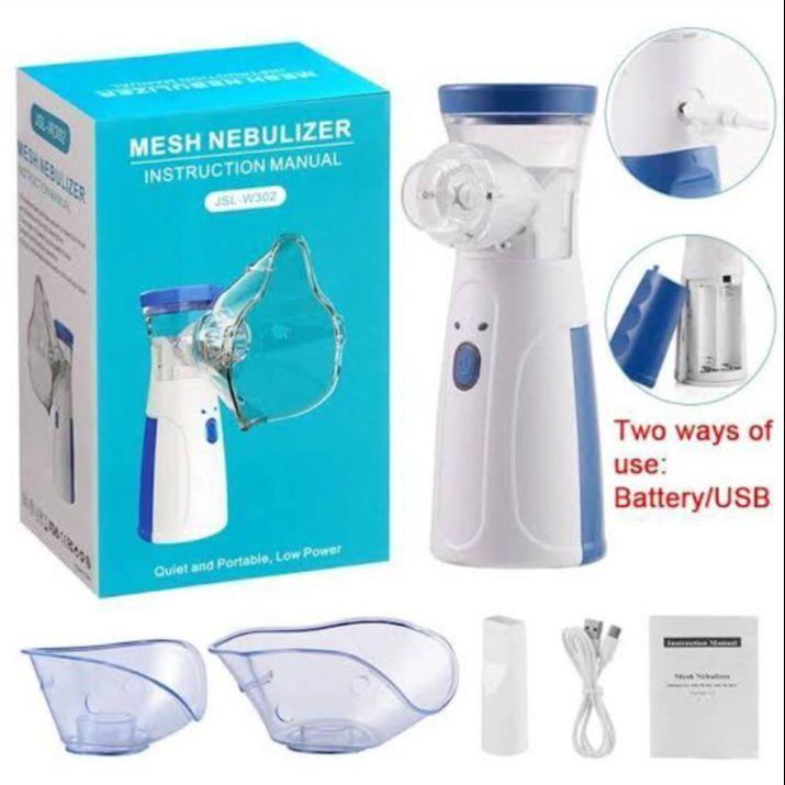 Portable Silent Mesh Nebulizer for Kids Mesh Portable Nebulizer Machine & Mask for Kids and Adults Mini Inhaler Nebulizer - 1