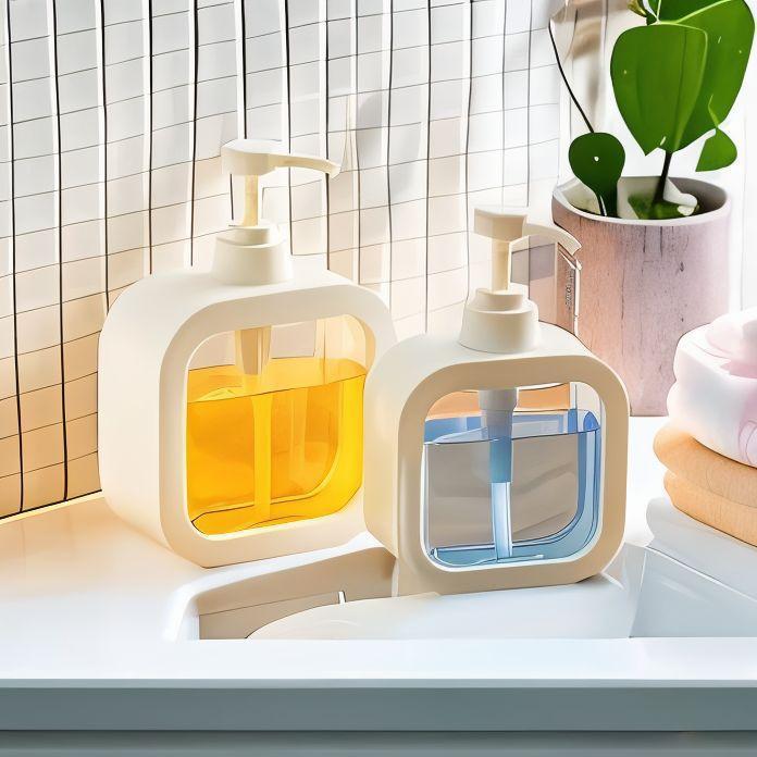 New Transparent Square Shape Liquid Soap Dispenser (White only)
500ml - 1